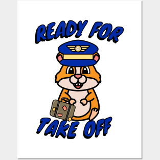 Pilot hamster is ready for take off Posters and Art